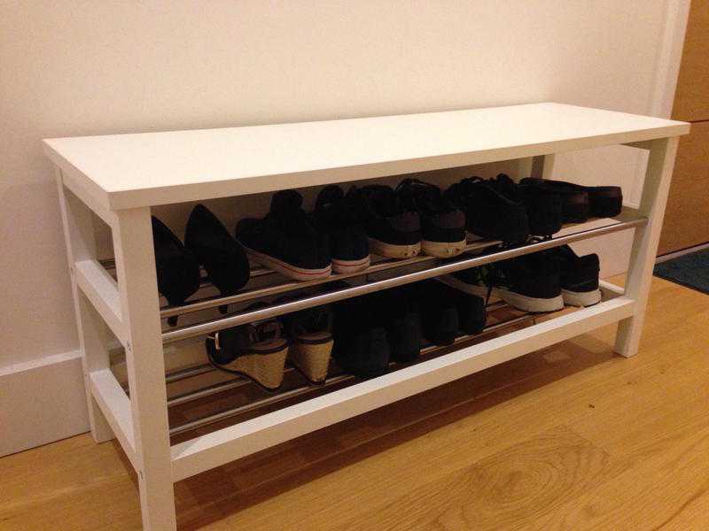 White shoe storage cabinet  rack