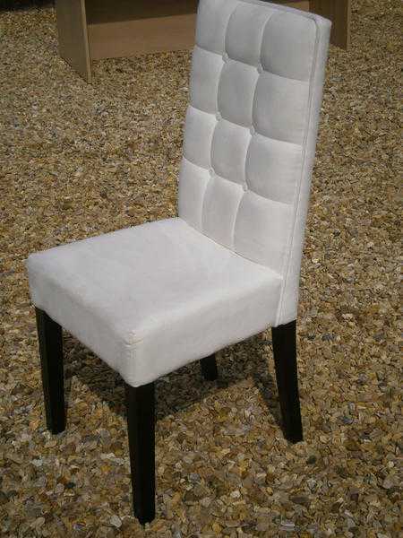 White Suede effect bedroom dining room living room chair