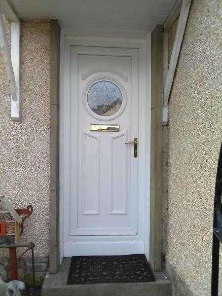 white upvc front door