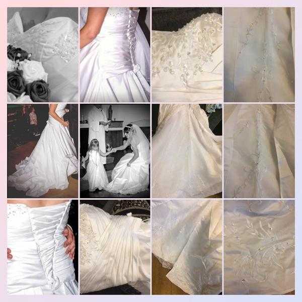 White wedding gown 14-18 amp accessories