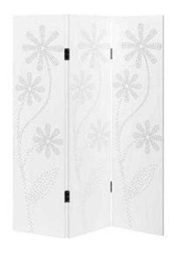 White Wooden Room Divider  Screen