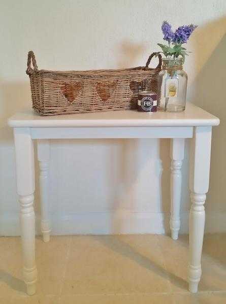 White Wooden Side Table