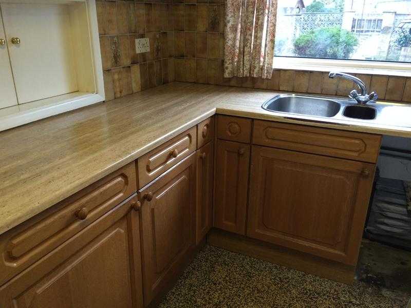 Whole Wood Kitchen Units  Cupboards  Cabinets  Sink and Taps