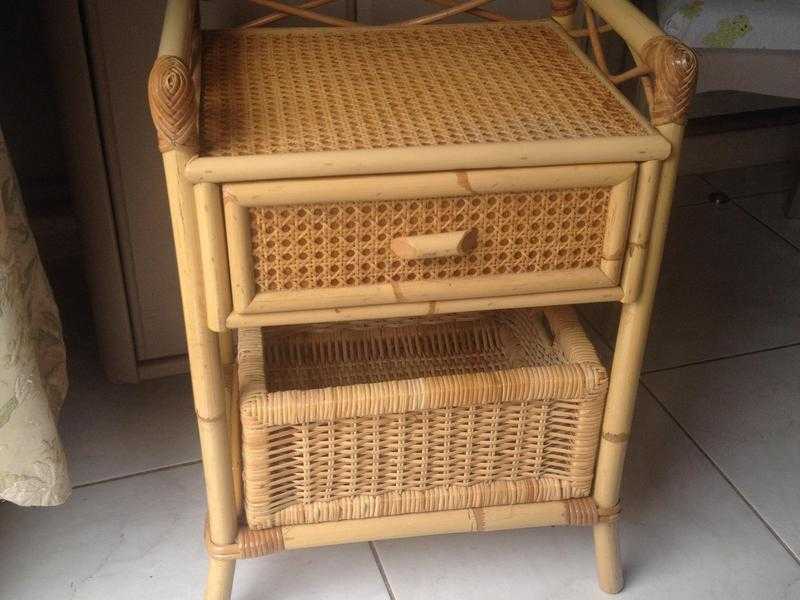 Wicker bedside table  telephone table