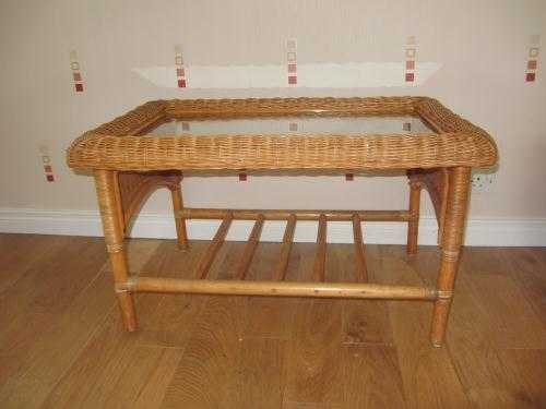 Wicker table, good up-cycling project