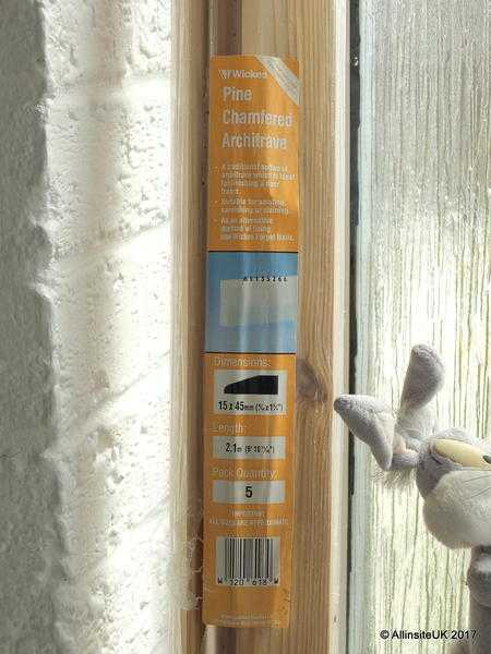 Wickes brand Pine Chamfered Architrave - 2.1m x5 (15mm x 45mm) New