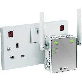 WiFi Range Extender  Netgear N300  works with any WiFi Router  Boost your signal