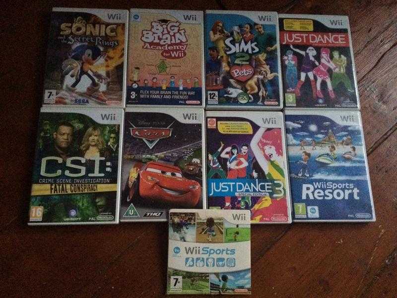 Wii bundle console  9 games