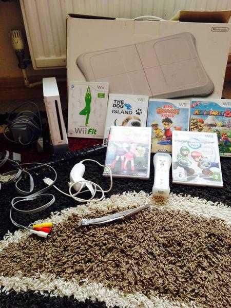 Wii Consol and Wii Fitness Bundle