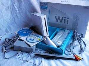 Wii console and controller