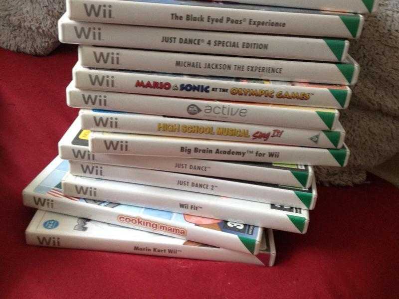 Wii console and games