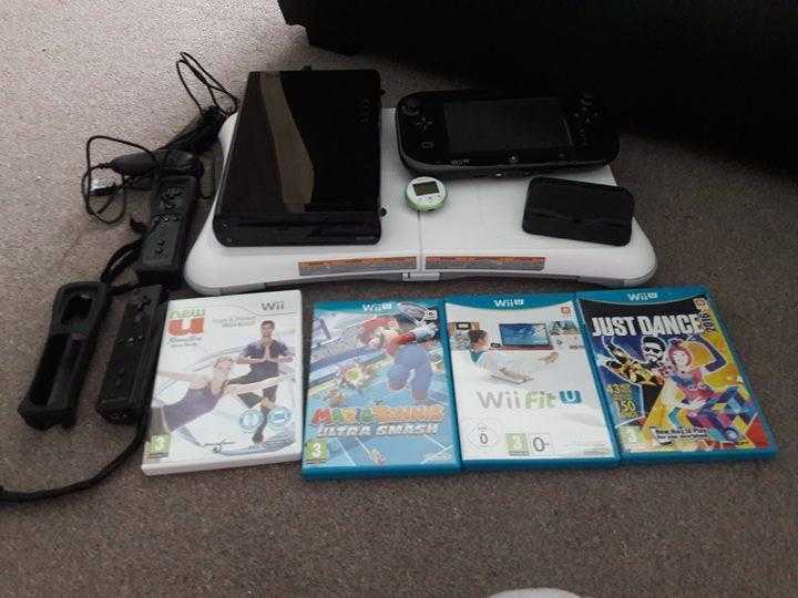 wii u games console bundle with games and balance board