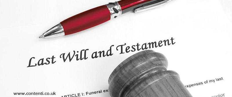 Will writing Services  Make a Will with Contenti Law Limited