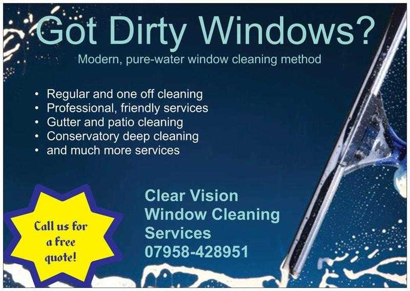 Window Cleaning Services, Gutter and Patio cleaning, Conservatory deep cleaning