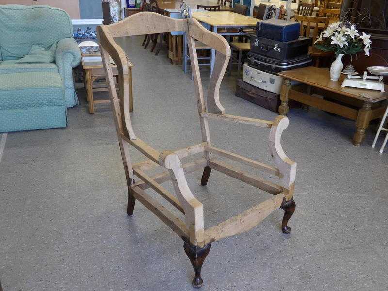 Wingback Armchair  Fireside Chair, Stripped Ready For Upholstery - Local Delivery Now ONLY 19