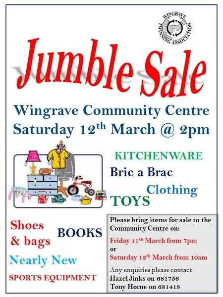 Wingrave Jumble Sale