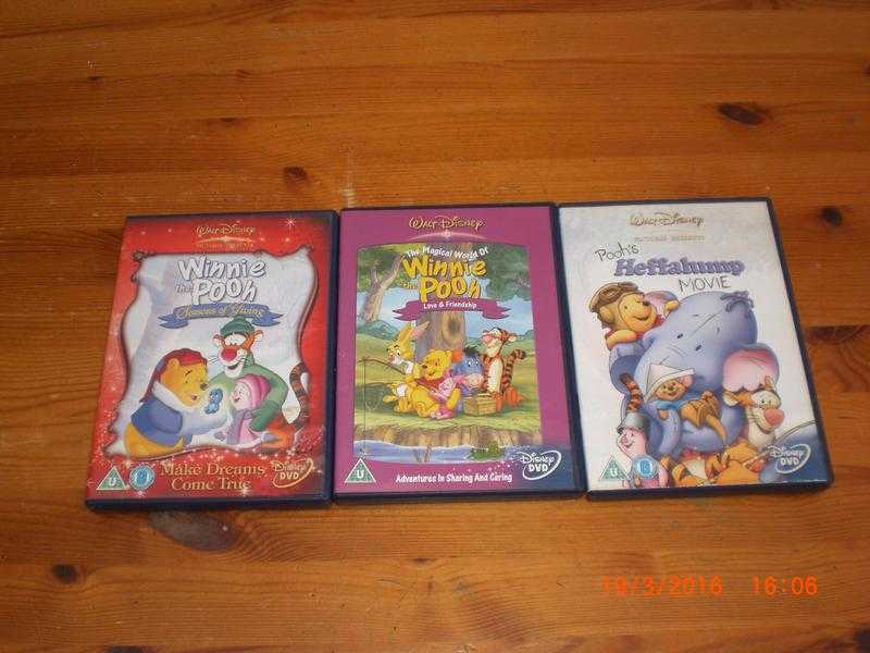 Winnie the Pooh dvds x 3