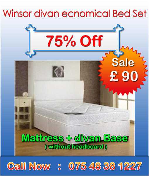 Winsor devan ecnomical Bed set Mattress  divan Base