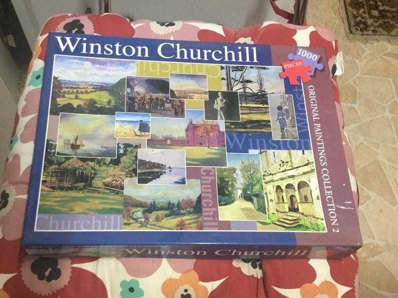Winston Churchill paintings 2 1000 pieces VGC