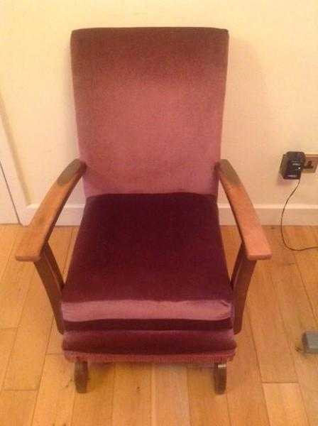 Wonderful Vintage Spring Loaded RockingArm Chair - recently reupholstered