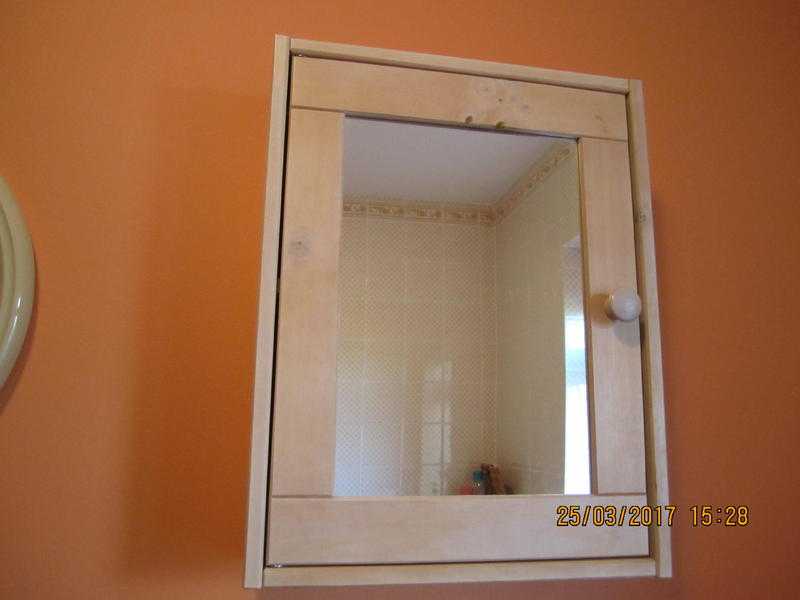 Wooden Bathroom Cabinet with Mirror Front