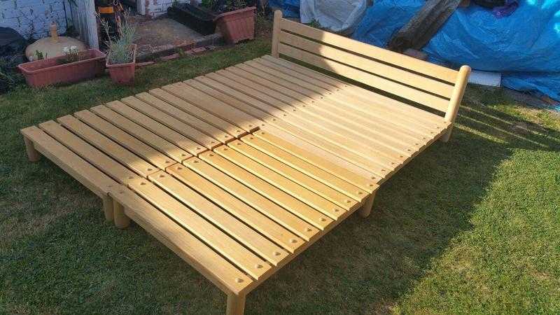 Wooden bed frame