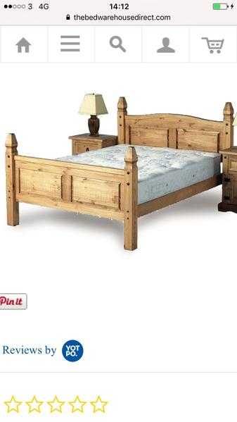 Wooden bed frame