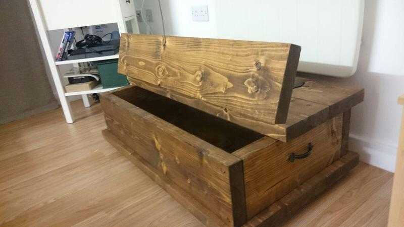 Wooden coffee table with storage