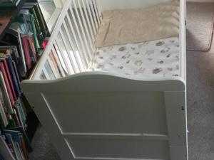 Wooden cot bed and Mattress