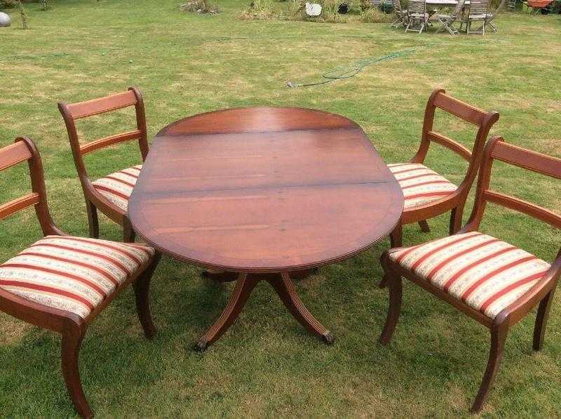 Wooden Dining Table and 4 chairs,Drop leaf