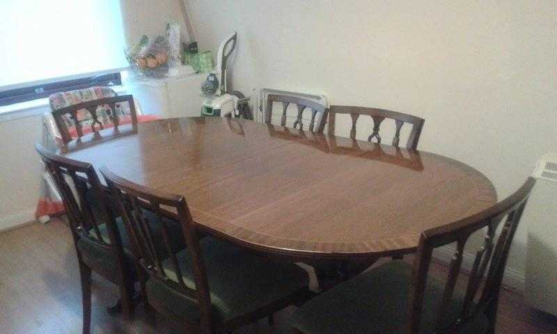 wooden dining table with 6 chairs -Glasgow
