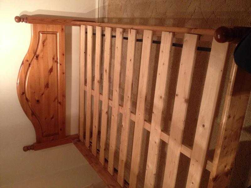 Wooden double bed