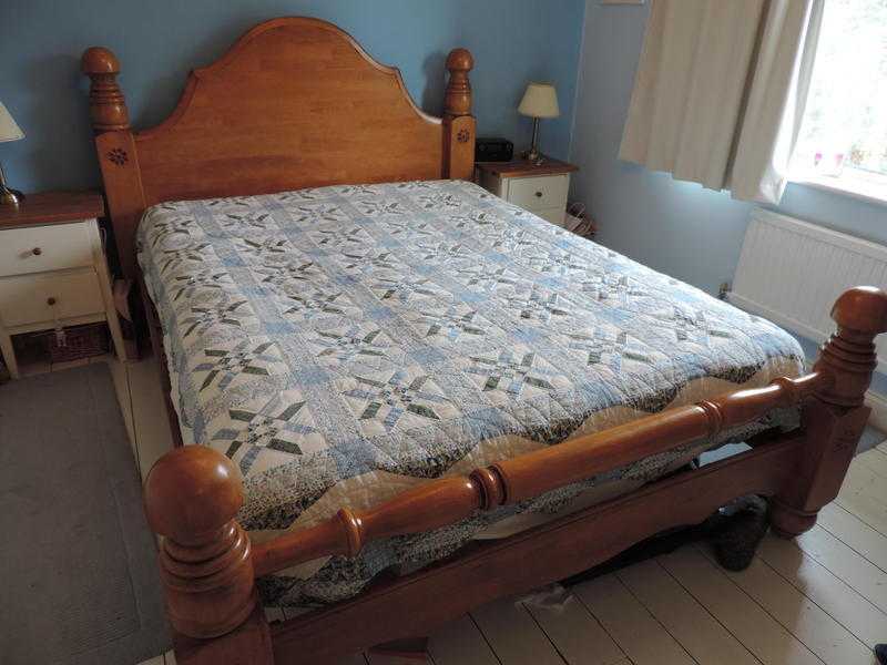 Wooden King size bed frame