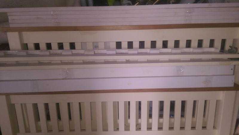 Wooden king size bed frame pre owned