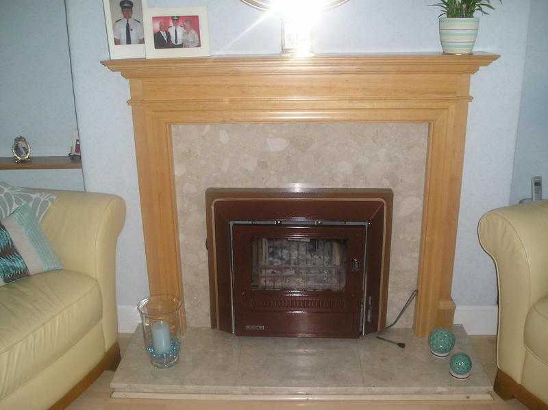 wooden mantle fireplace surround