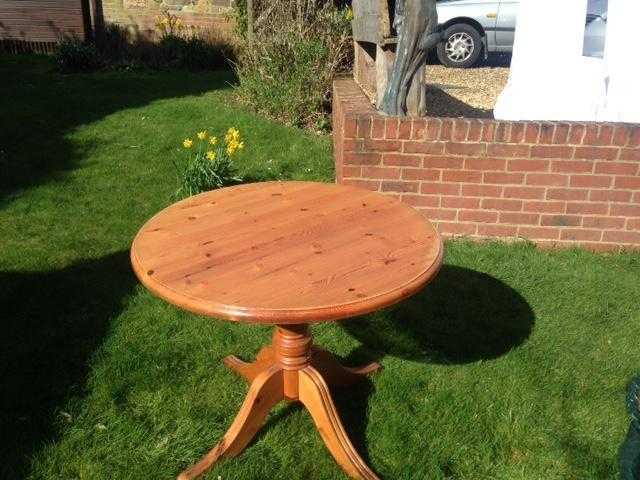 wooden pine table and 2 chairs