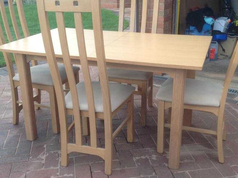 Wooden table and 4 chairs