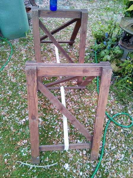 WOODEN TRESTLES X 2