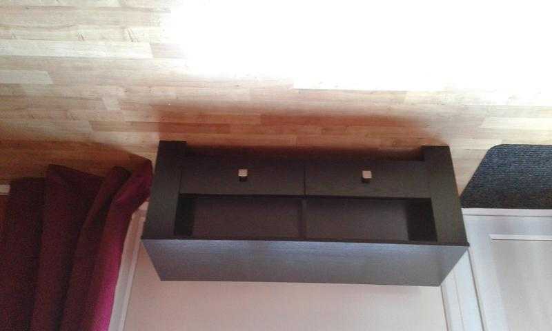 Wooden tv stand.