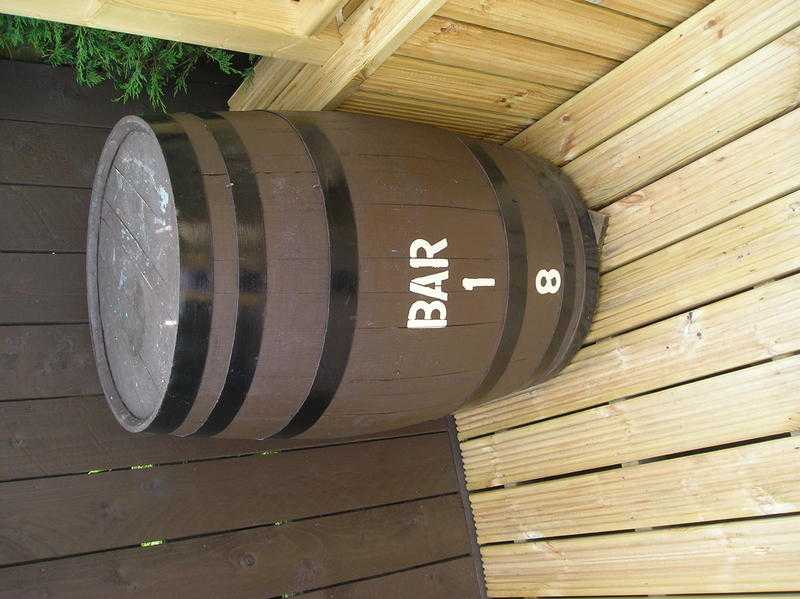 wooden whisky barrel