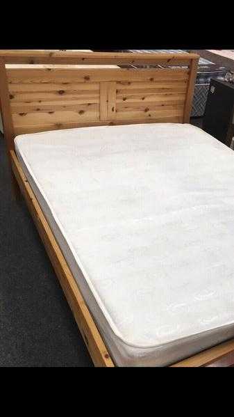 Woodern Double Bed With New Foam Orthopaedic Mattress