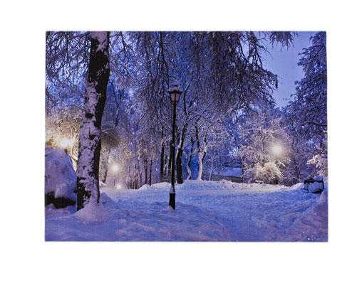 WOW BEAUTIFULLY ILLUMINATED LED CANVAS WITH WINTER SCENE