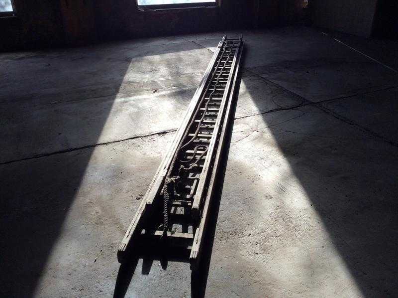 WW11 type Rope operated Fire Engine Ladder.