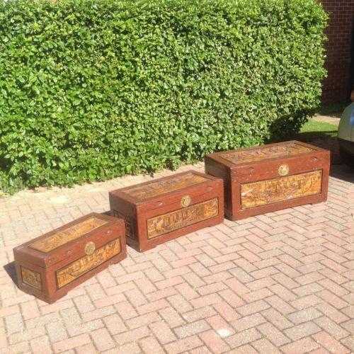 X3 CAMPHOR BOXES, BLANKET BOXES, CHESTS