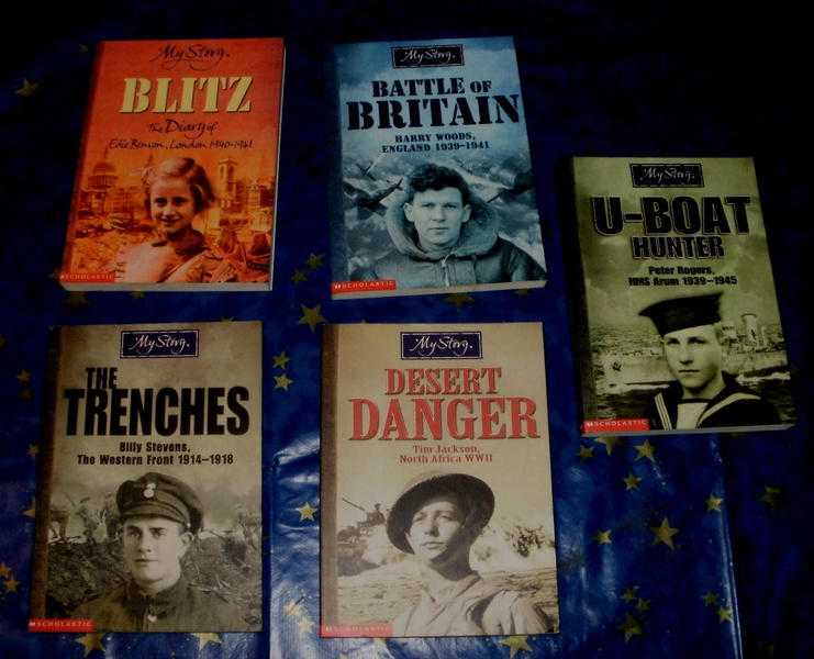 X5 MY STORY PAPERBACK BOOKS - WAR theme