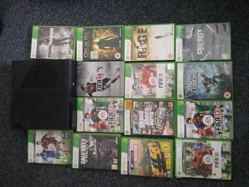 Xbox 360 slim with 14 games