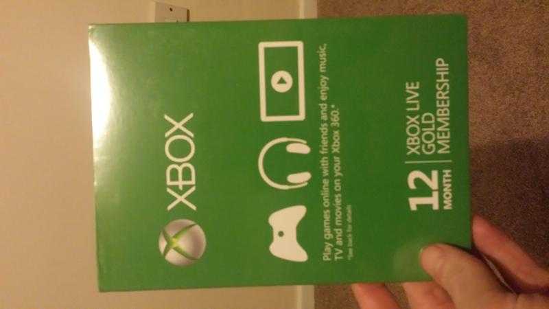 xbox live 12 month new sealed