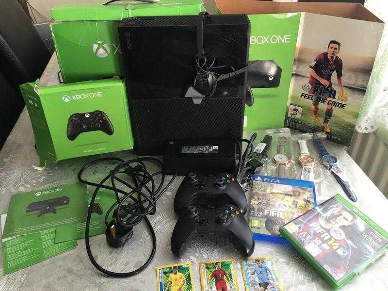 Xbox One 500 GB Black Console BIGGEST BUNDLE  with 2 controllers , 20 games
