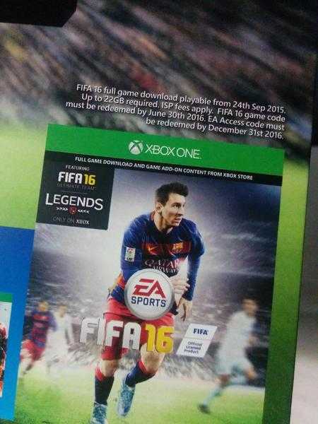 Xbox One Fifa 16 Full Game Download Code