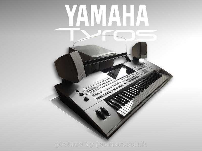 Yamaha Tyros refurbished  USB  hard drive  speakers  FC7 pedal  notes rest  stand  stool